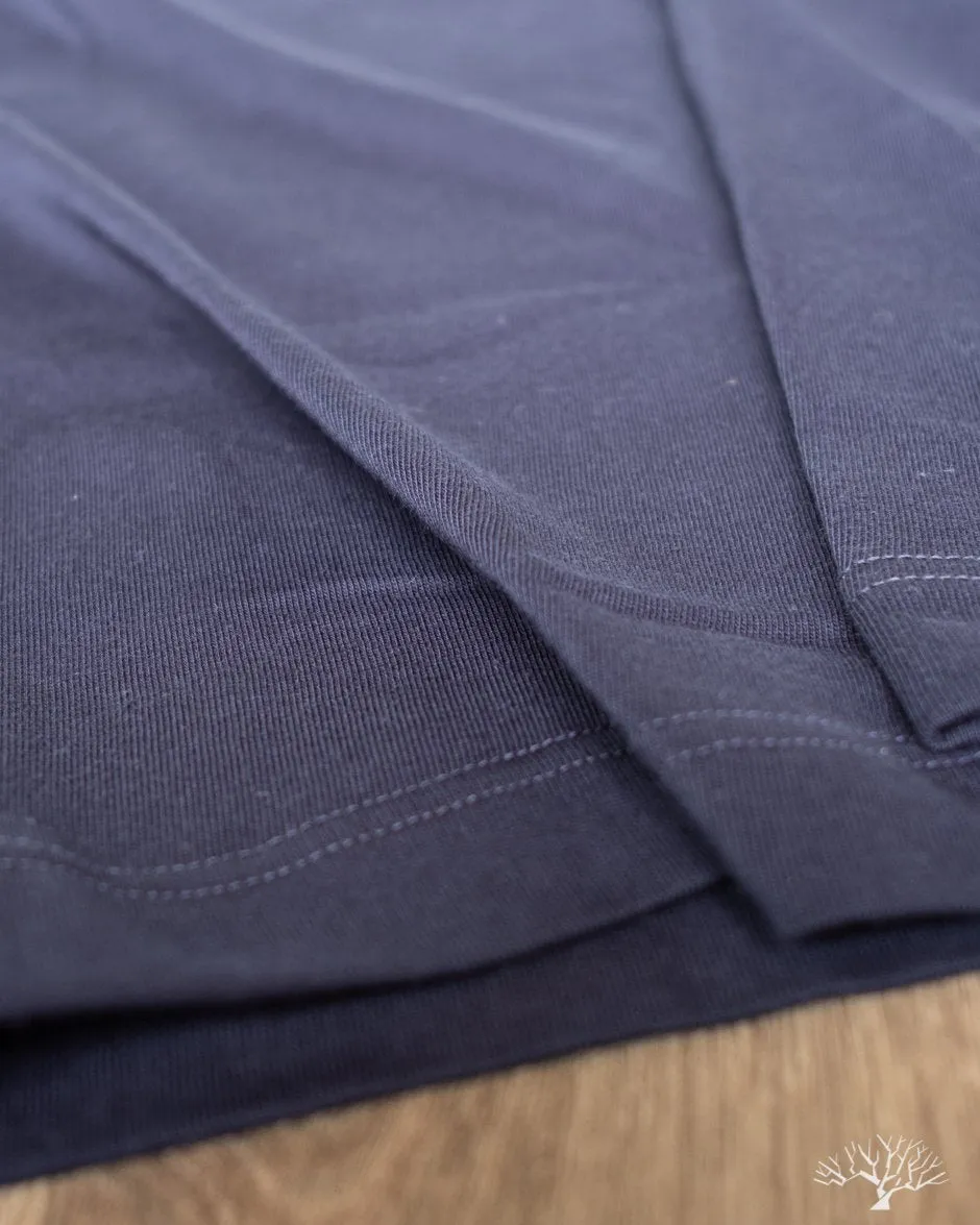1950s Organic Cotton Crew Neck Tee - Ink Blue