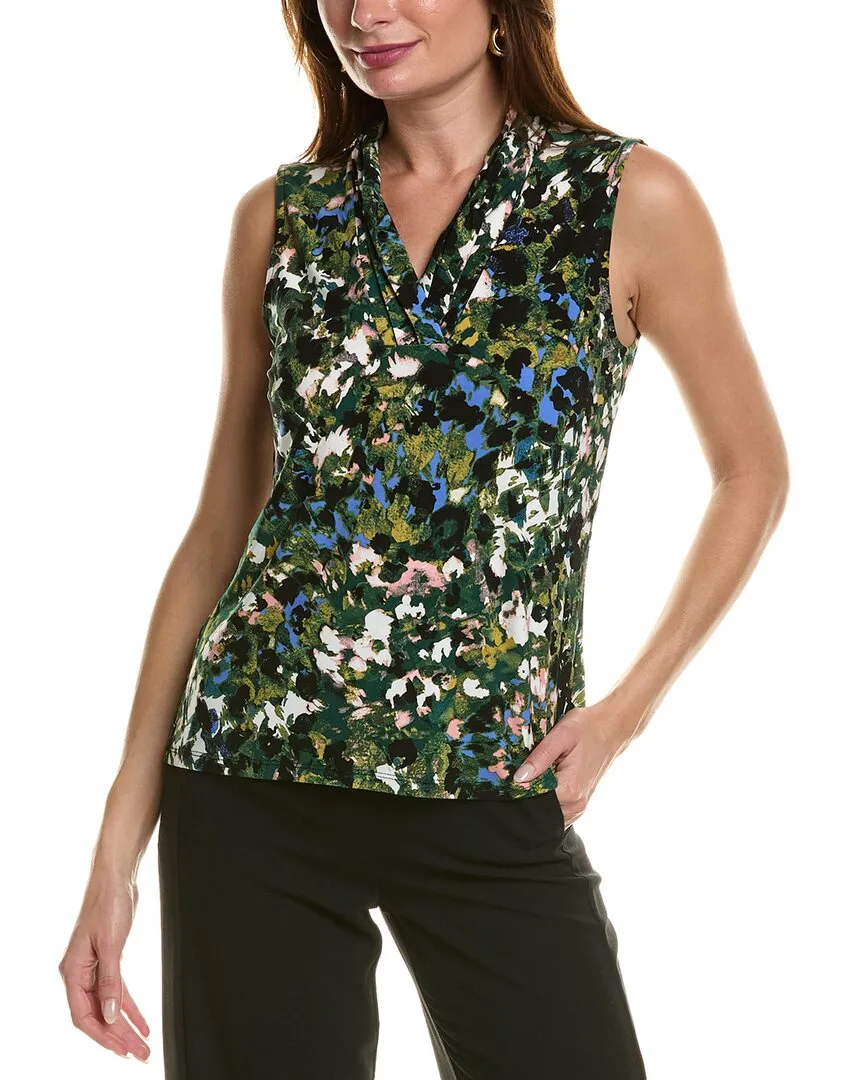 Anne Klein Triple Pleat Blouse