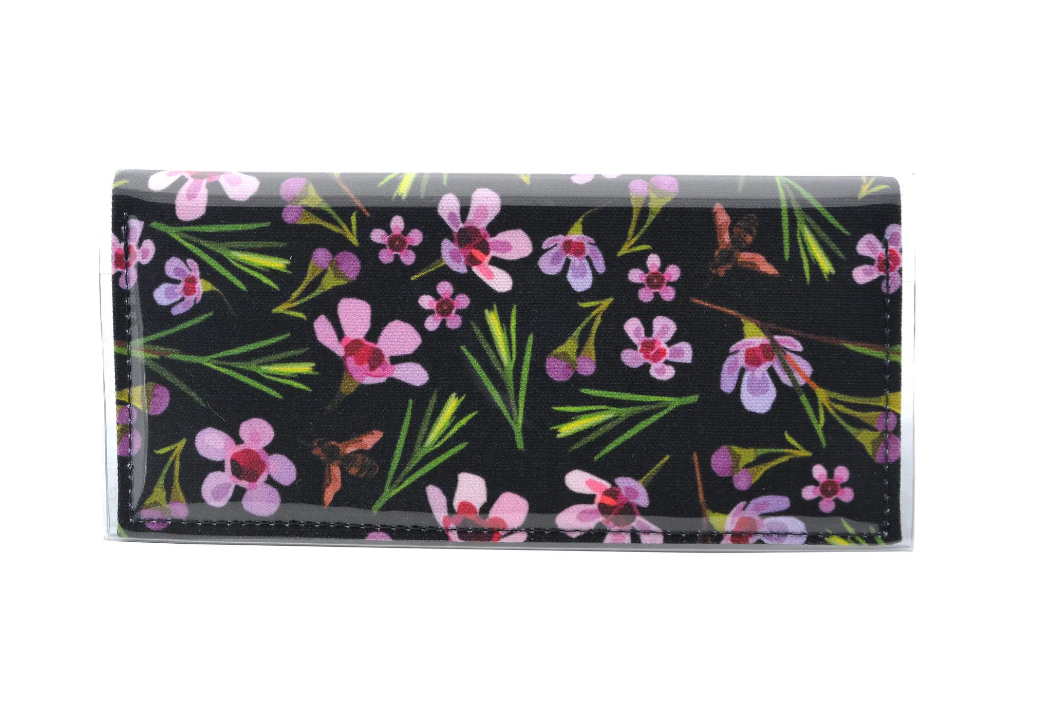 Bi-fold Clutch - Geraldton Wax - black