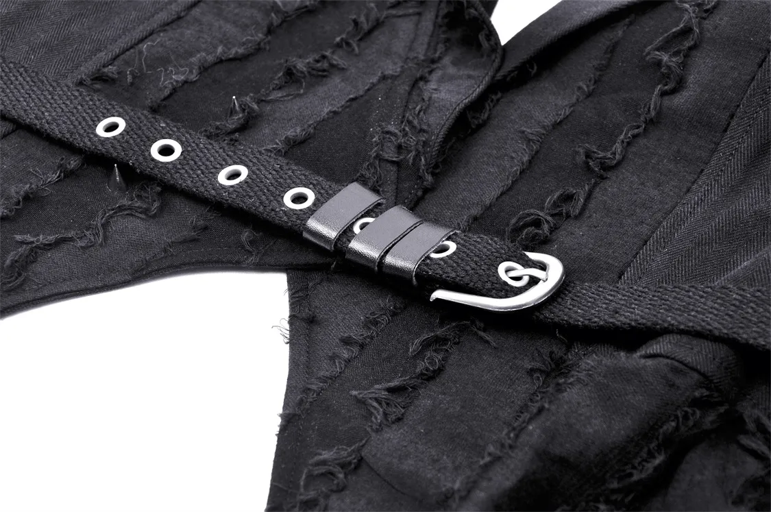 Elegant Black Long Coat with Stylish Belt Detail