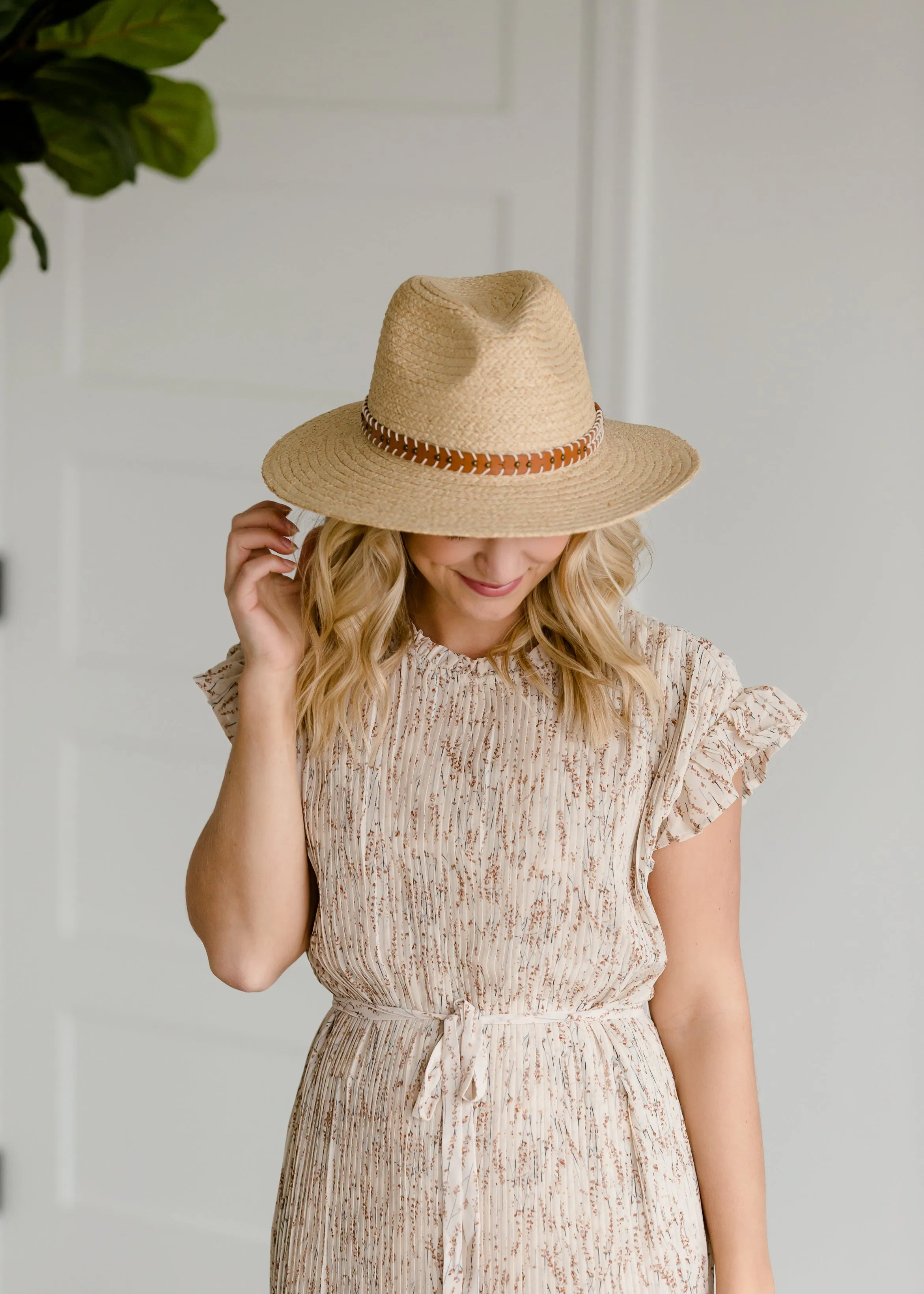 Floral Textured Belted Midi Dress - FINAL SALE