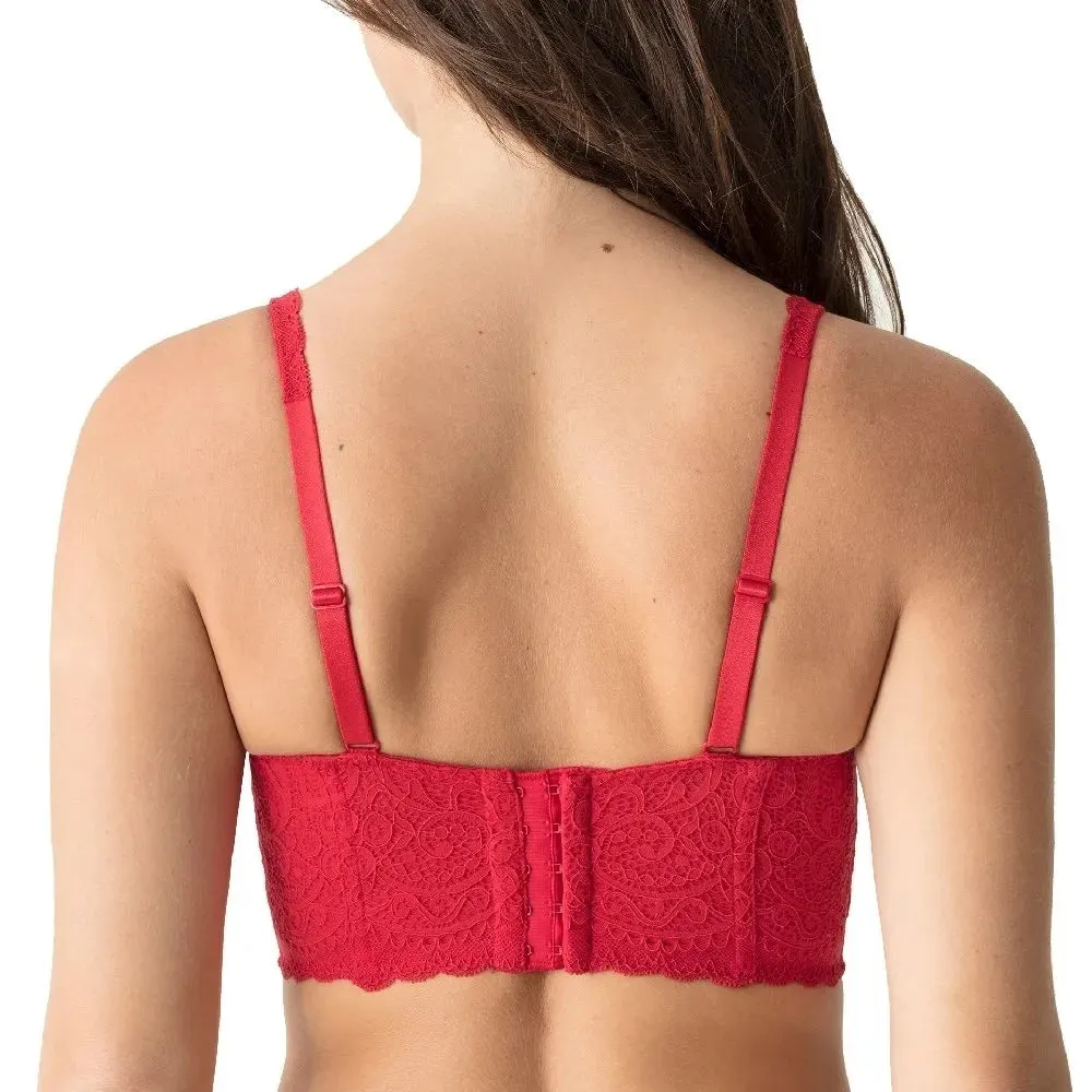 I Do Plunge Bra Longline - Scarlet