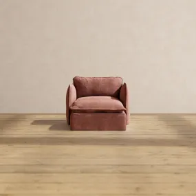 Modular Performance Chaise Armchair in Chestnut | Relaxed Blend
