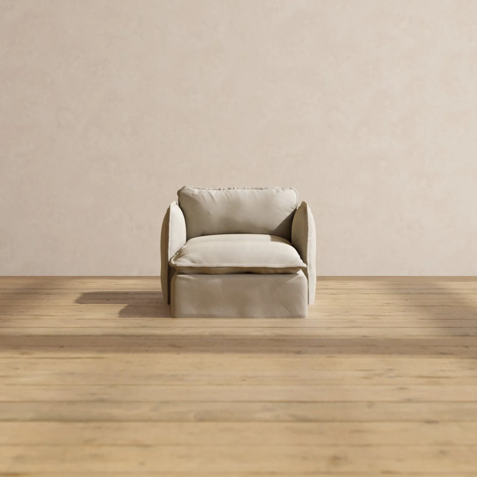 Modular Performance Chaise Armchair in Dune | Relaxed Blend