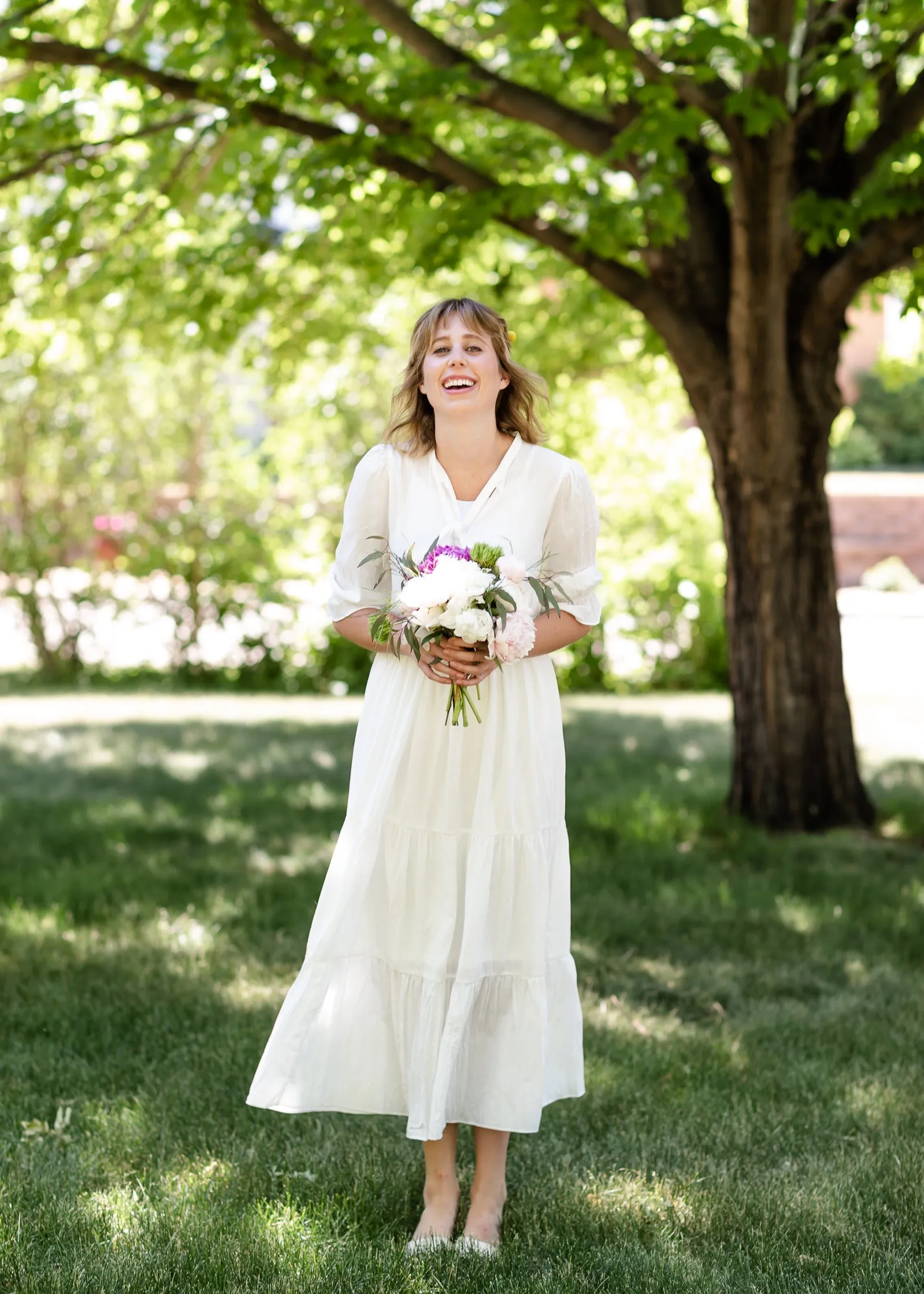 Pleated Ivory Tiered Maxi Dress - FINAL SALE