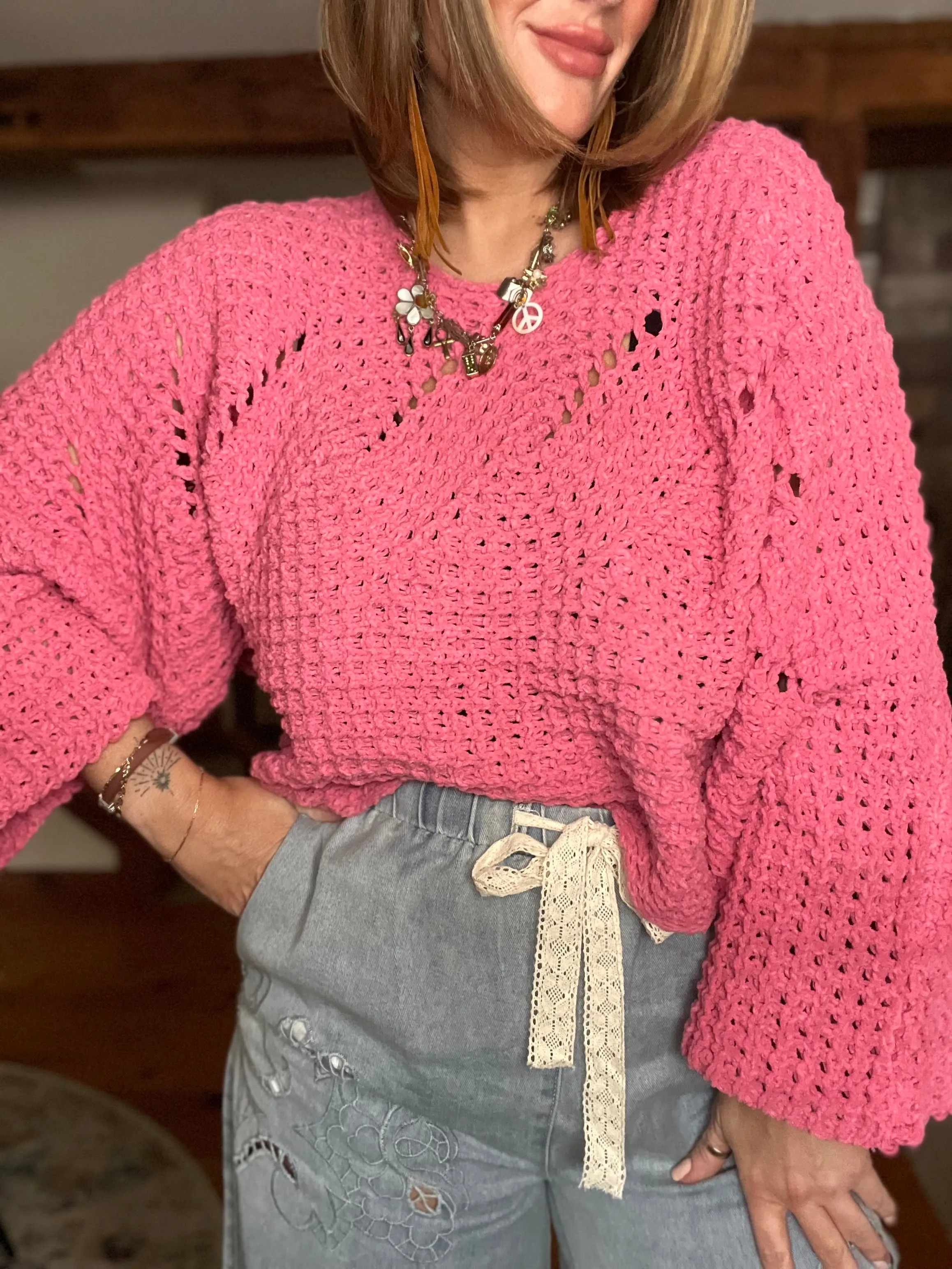 POL Twisted love Knit sweater pullover