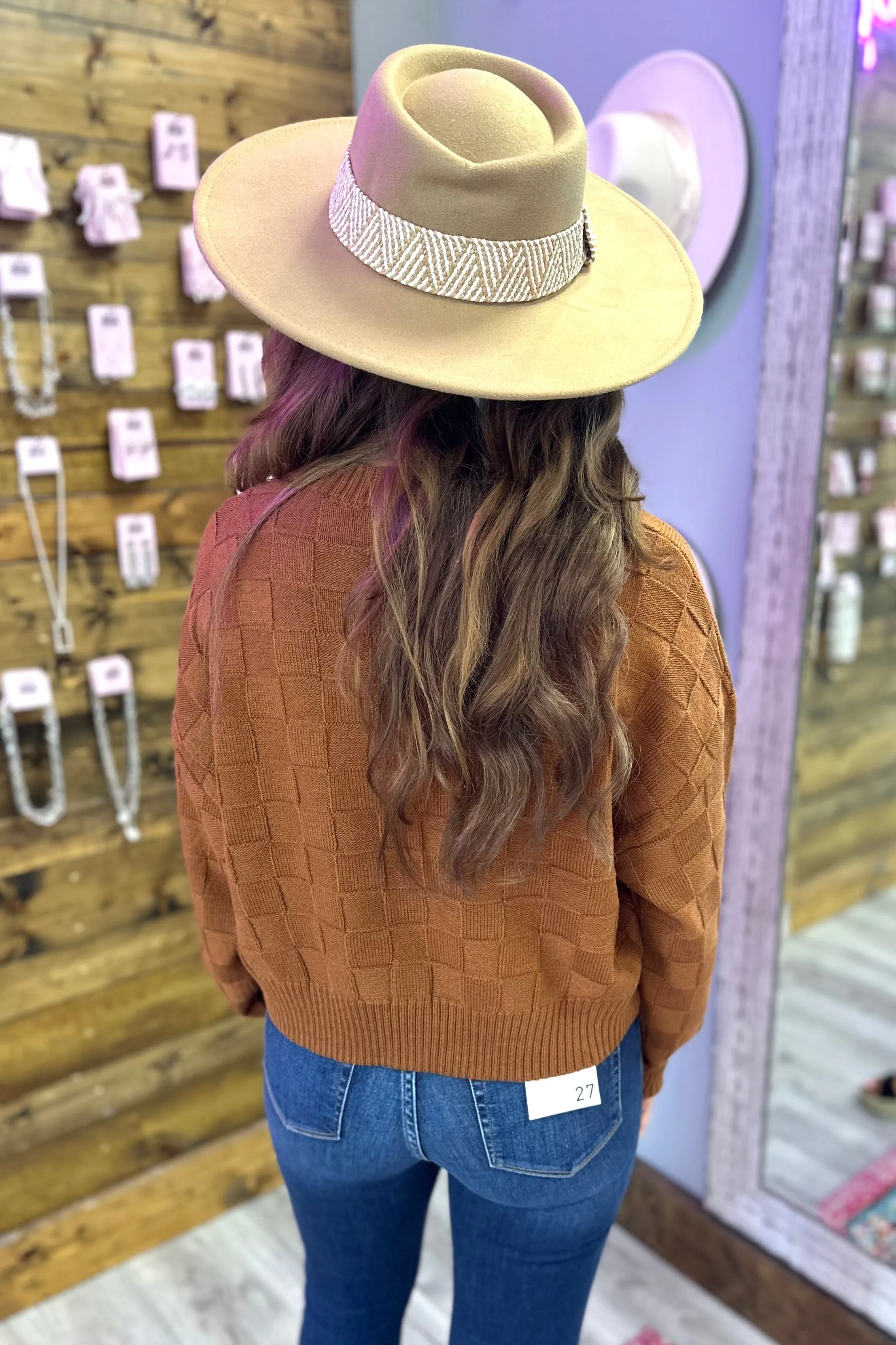 SHAY Square Texture Sweater