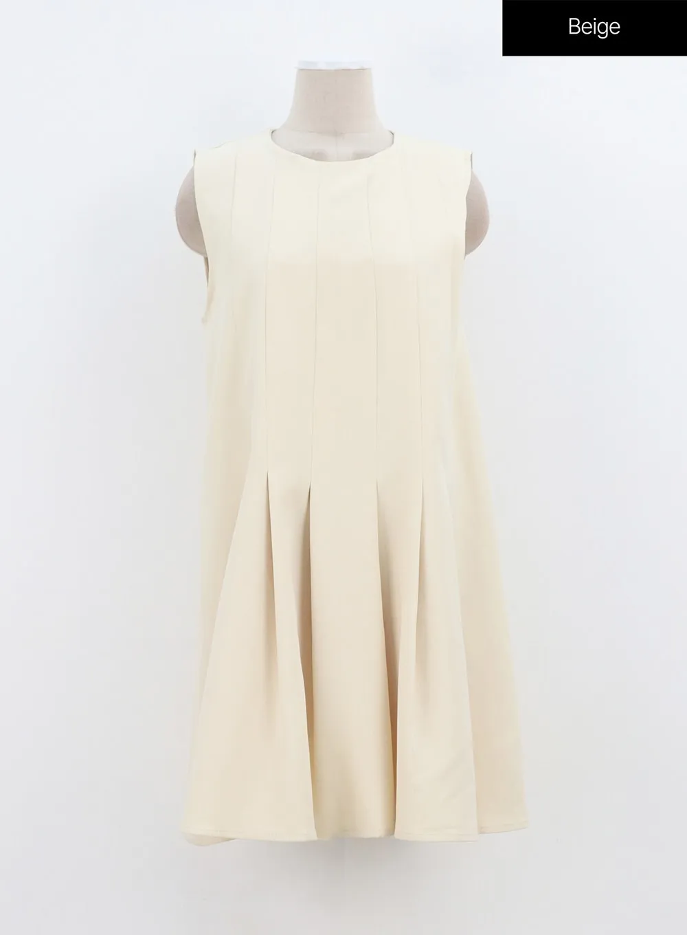 Sleeveless Pleated Dress OA317