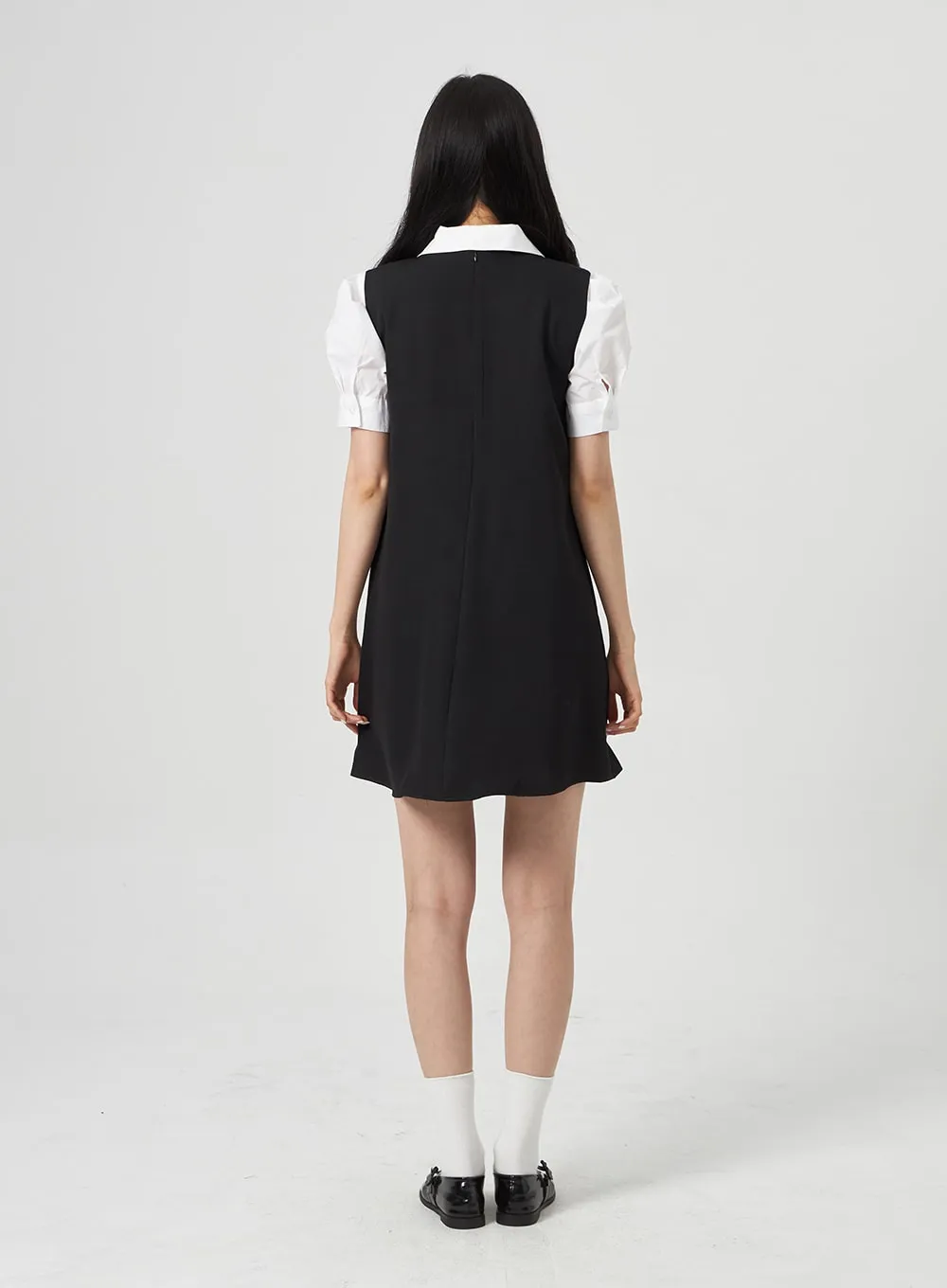 Sleeveless Pleated Dress OA317