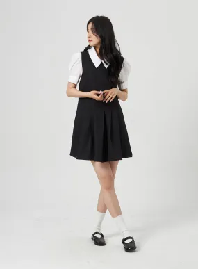 Sleeveless Pleated Dress OA317