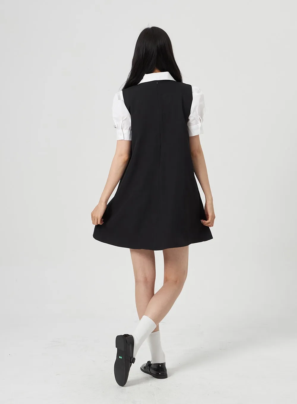 Sleeveless Pleated Dress OA317