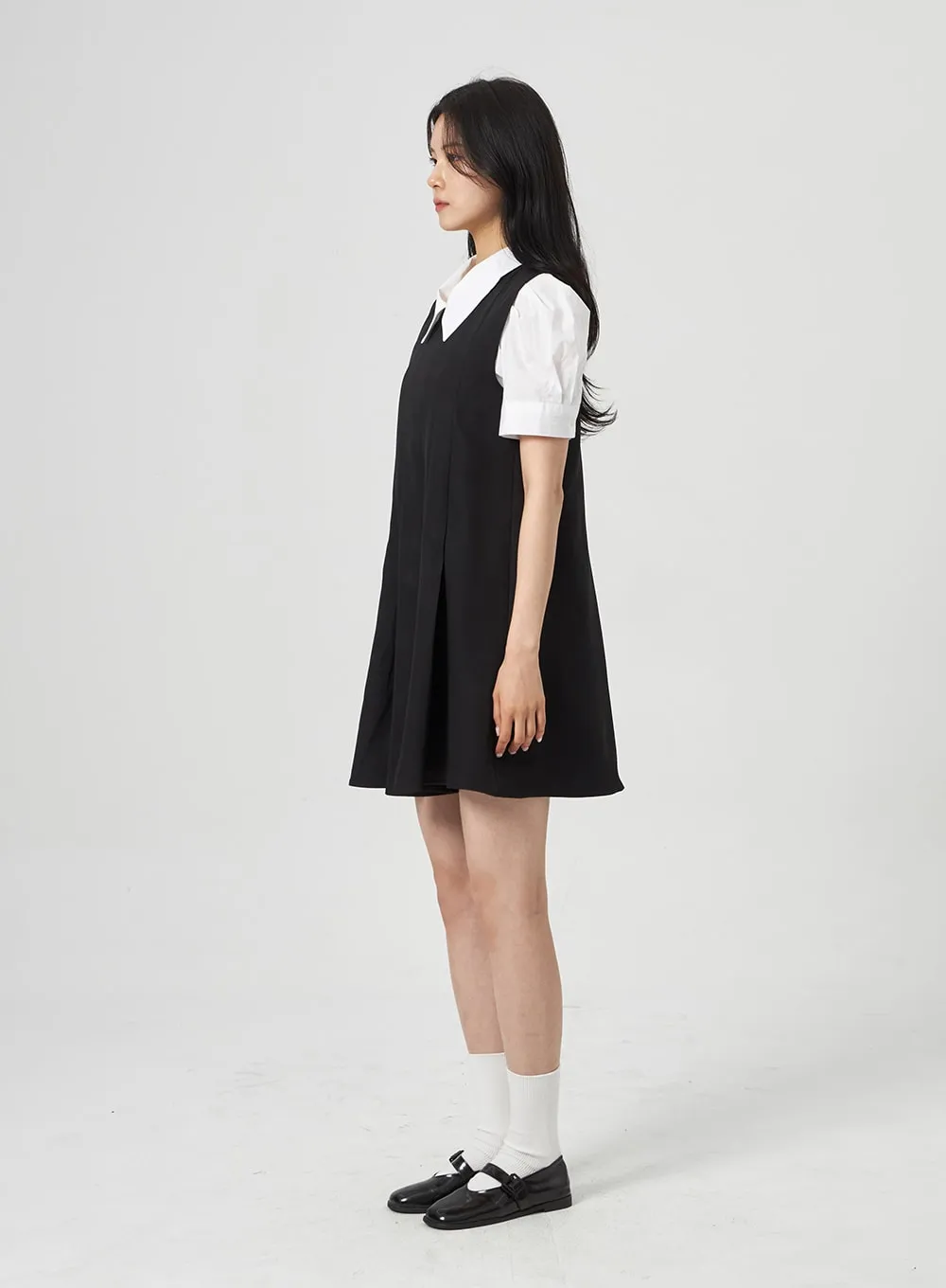 Sleeveless Pleated Dress OA317