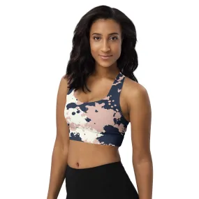 Splattered Longline sports bra