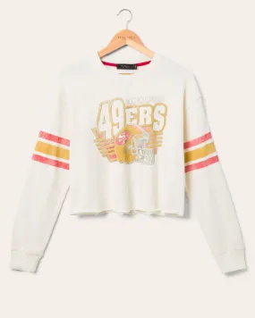 Women's 49ers Kickoff Crop Crew Fleece