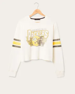 Women's Green Bay Packers Kickoff Crop Crew Fleece