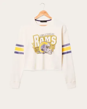 Women's Los Angeles Rams Kickoff Crop Crew Fleece